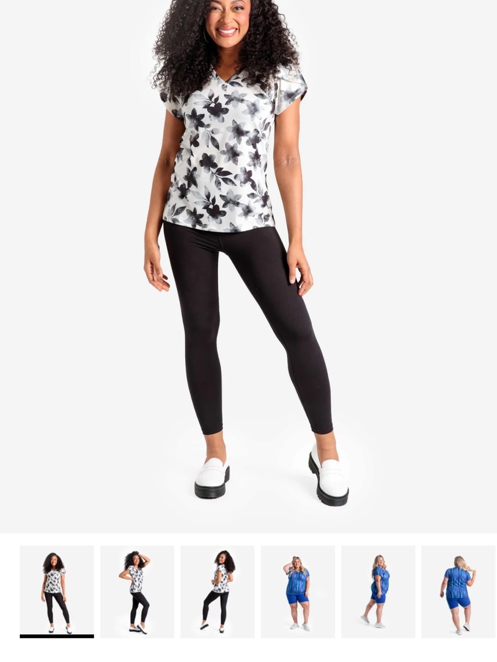 LuLaRoe REMI Navy V-Neck Tulip Sleeve Top - Picture 6 of 6